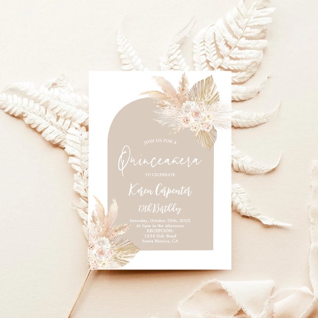 Invitation Boho Quinceanera (Créateur téléchargé)