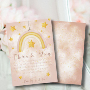 Invitation Boho Rainbow magie or étoiles poussière Merci