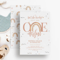 Boho Rainbow Onederful Girl 1er anniversaire fête