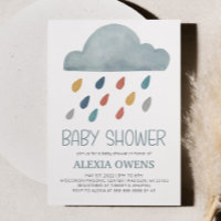 Boho Rainbow Pluie nuageuse Baby shower minimal