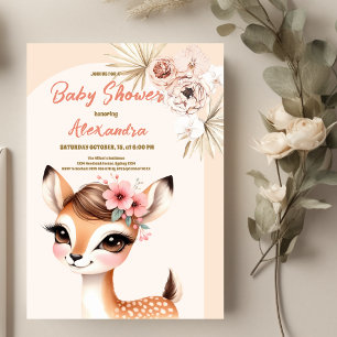 Invitation Boho rennes Safari Animaux Baby shower