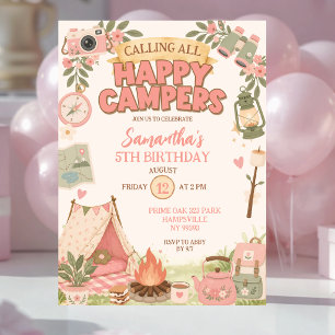 Invitation Boho Rose Joyeux Anniversaire Fille