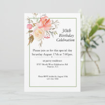 Boho Rose Roses, 30e anniversaire personnalisable