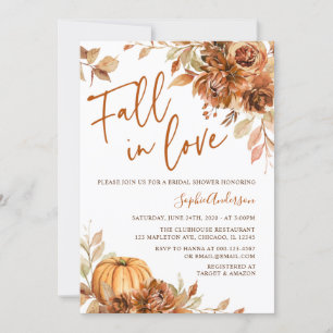 Invitation Boho rouille orange brûlé chute dans la Fête des m