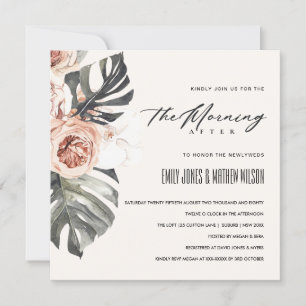 INVITATION BOHO RUST MONSTERA FLORA LE MATIN APRÈS LE MARIAGE