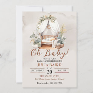 Invitation Boho Rustic Bébé Douche bébé