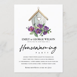 INVITATION BOHO RUSTIC FLORAL PEONY HOUSE HOUSEWARMINING PART