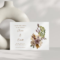 Boho Rustic Nature Plum Floral Enregistrer la cart