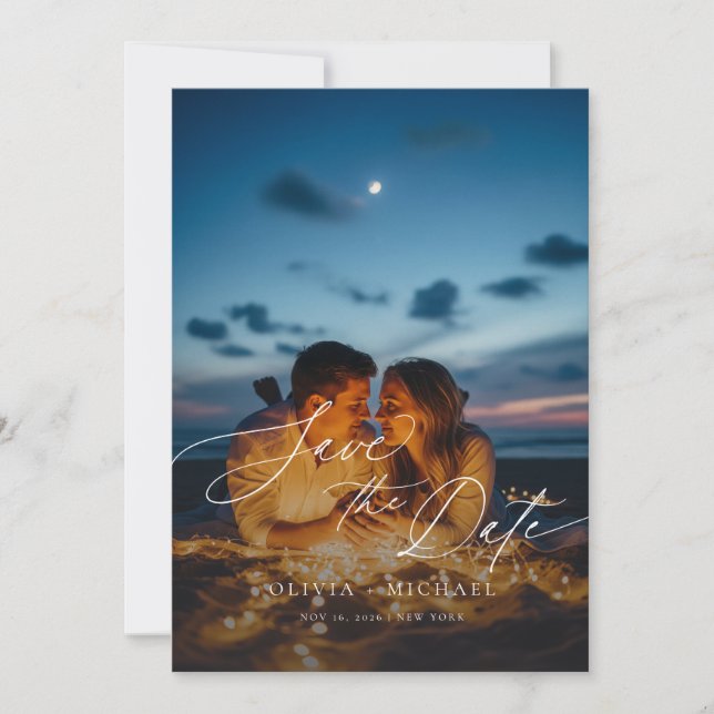 Invitation Boho Rustic QR Code photo Mariage Enregistrer la d (Devant)