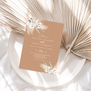 Invitation Boho rustique Elégant Floral Mariage Décontracté