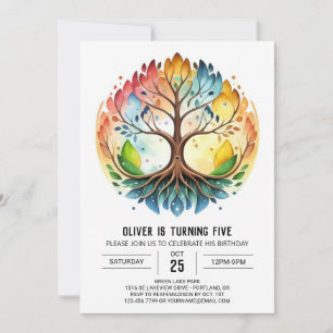 Invitation Boho Sacred Tree Anniversaire