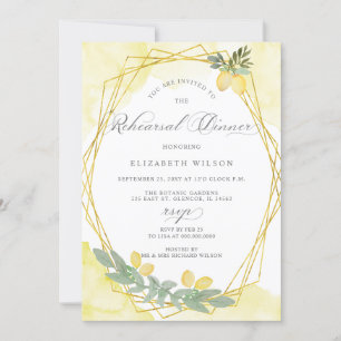 Invitation Boho Script Citrus Dîner de répétition d'été