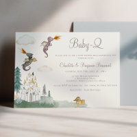 Boho Storybook Dragon Baby-Q Baby shower barbecue