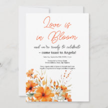 Invitation Boho Terracotta Floral Bridal Douche
