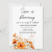 Invitation Boho Terracotta Floral Bridal Douche