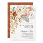 Boho Terracotta Jaune Dîner De Répétition Florale