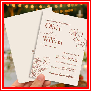 Invitation Boho Terracotta   Mariage Moderne dans le Désert