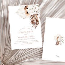 Boho Terracotta Pampas Grass Orchid Mariage