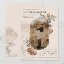 Boho Terracotta Sage Verdure Ovale Photo Mariage |