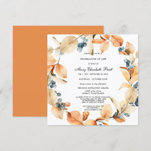 Invitation Boho Terracotta séché Palm Célébration de la vie d