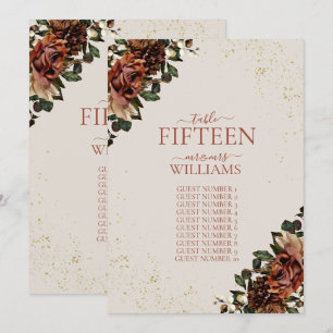 Invitation Boho Terracotta Verdure Floral Mariage