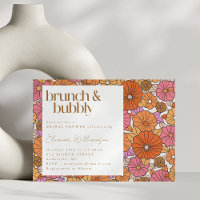 Boho Terre Cuite Orange Floral Brunch Pétillant