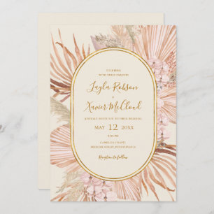 Invitation Boho Tropical Botanical   Mariage Décontracté ivoi