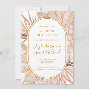 Invitation Boho Tropical Botanique   Réception de Mariage