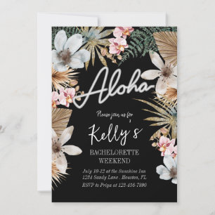 Invitation Boho Tropical Botanique Week-end