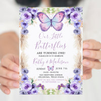 Boho Twin Purple Papillon Premier anniversaire Flo