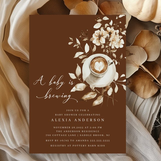 Invitation Boho Un Bébé Brasse Du Baby shower (Créateur téléchargé)