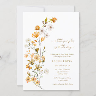 Invitation Boho Un Petit Citrouille Se Trouve Sur Le Chemin D