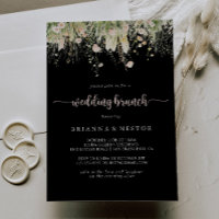 Boho vert Fleur sauvage Mariage noir Brunch