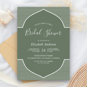 Invitation Boho Vert Sauge Ethnique Indien Mariage Arch Fête