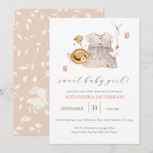Invitation Boho Vêtements Vintages robe bébé fille