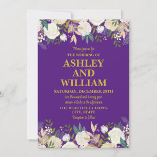 Invitation Boho violet & or Bohème Bohème Chic Mariage de ver