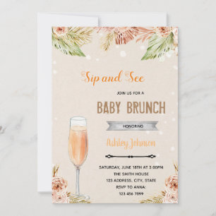 Invitation Boho voir l'invitation de la sip and brunch party
