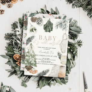 Invitation Boho Watercolor Baby shower de vacances