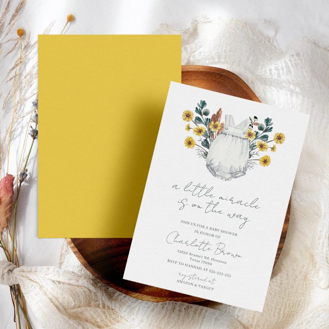 Invitation Boho Watercolor Baby shower neutre (Créateur téléchargé)