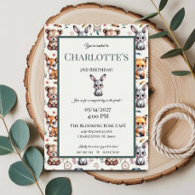 Boho Whimsical Woodland Animaux Baby Birthday