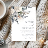 Boho White Rose Floral Mariage Jardin