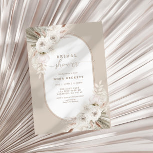 Invitation Boho White séché Fête des mariées florale