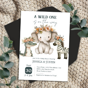 Invitation Boho Wild One Fête de Naissance Florale