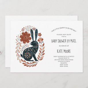 Invitation Boho Woodlands Rabbit Baby shower par la poste