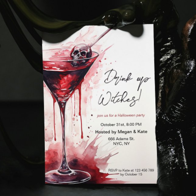 Invitation Boire des sorcières Bloody Halloween Cocktails Par (Créateur téléchargé)