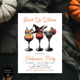 Invitation Boire des sorcières Cocktails Adulte Halloween Par