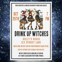 Boire des sorcières Dames Nuit Halloween Vin Nuit
