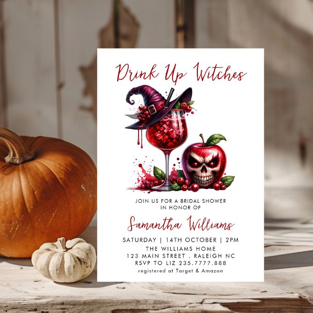 Invitation Boire des sorcières Fête des mariées de cocktails  (Créateur téléchargé)