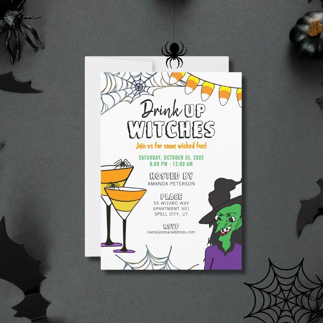Invitation Boire des sorcières Halloween (Créateur téléchargé)