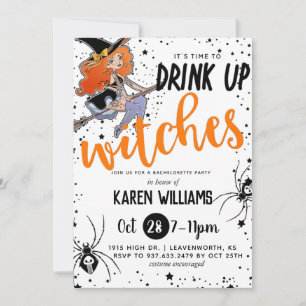 Invitation Boire des sorcières Halloween Bachelorette Party